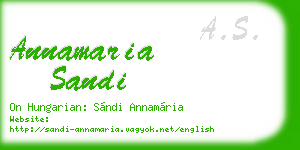 annamaria sandi business card
